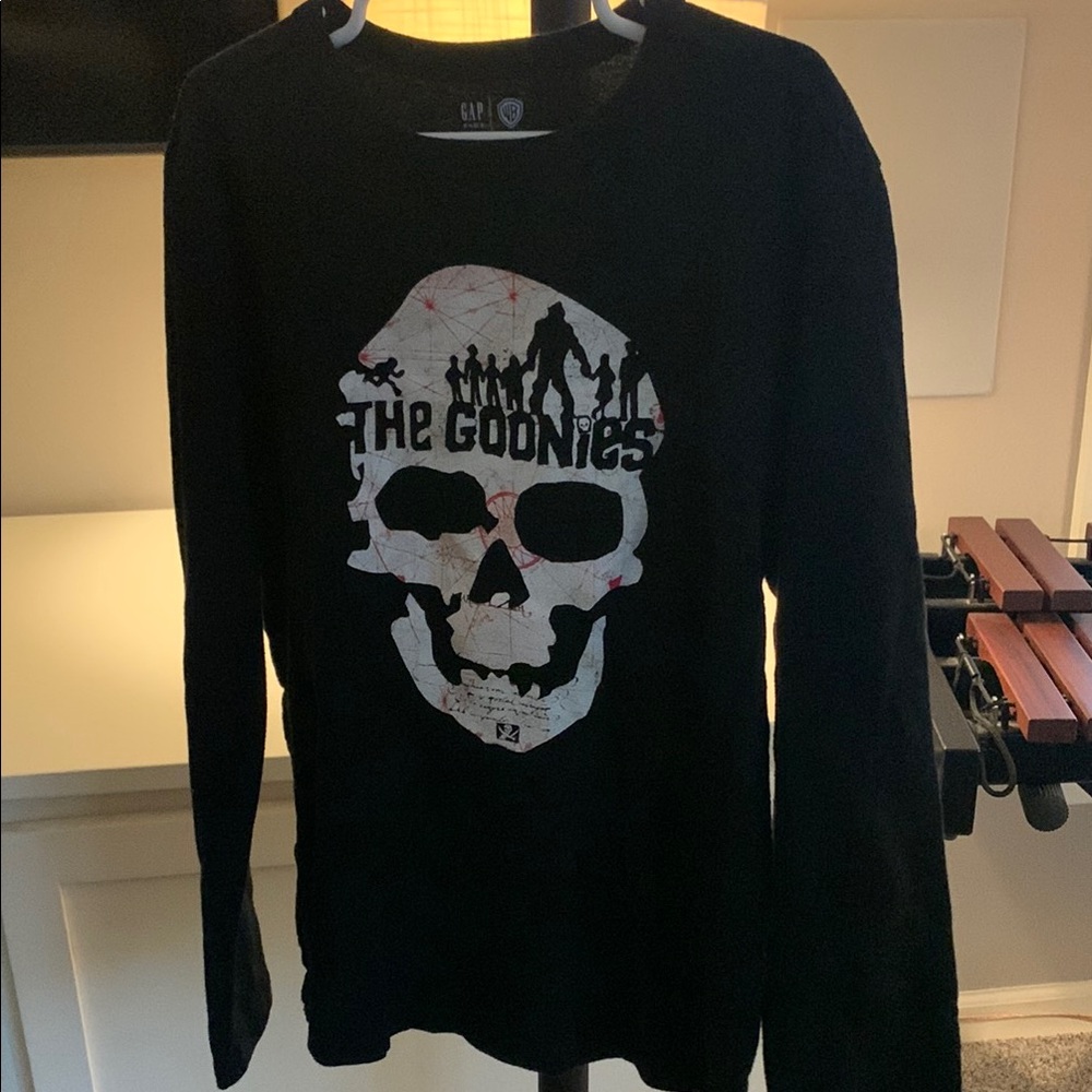 Gap Kids Black Long Sleeve 'The Goonies' Graphic Tee